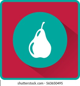 Flat icon. Pear.