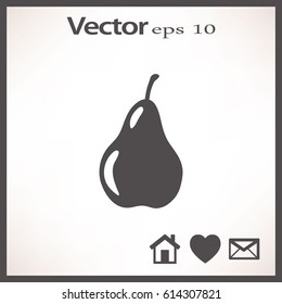 Flat icon. Pear.