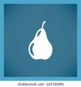 Flat icon. Pear.