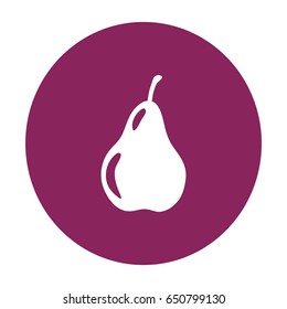 Flat icon. Pear.