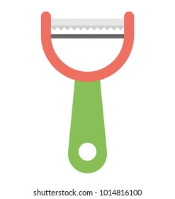 
Flat icon of a peeler 
