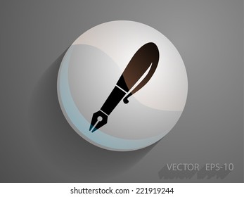 Flat  icon of pen