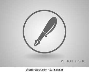 Flat  icon of pen