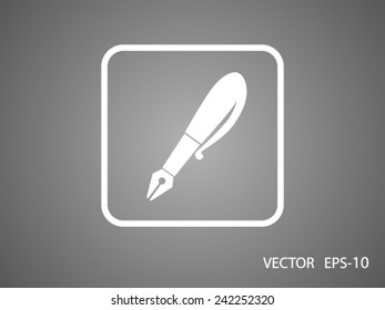 Flat icon of pen