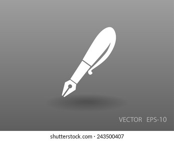 Flat  icon of pen