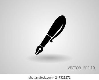 Flat  icon of pen