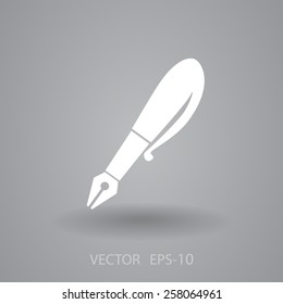 Flaches Symbol des Stifts