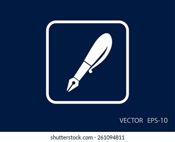 Flat  icon of pen
