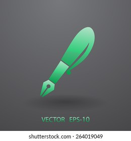 Flat  icon of pen