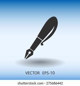 Flat  icon of pen