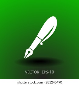 Flat  icon of pen