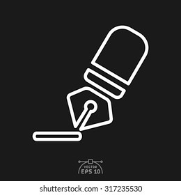 Flat icon of pen.