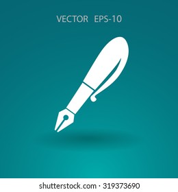 Flat  icon of pen
