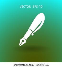 Flat  icon of pen