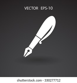 Flat  icon of pen