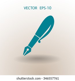 Flat  icon of pen