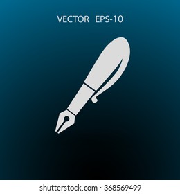 Flat  icon of pen