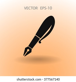 Flat  icon of pen