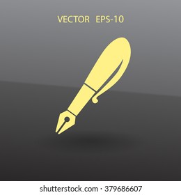 Flat  icon of pen