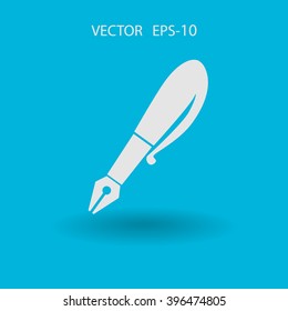 Flat  icon of pen