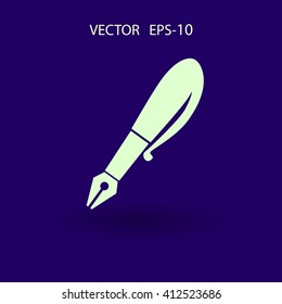 Flat  icon of pen