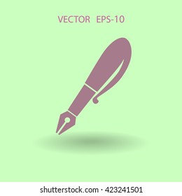 Flat  icon of pen