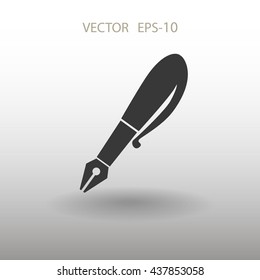 Flat  icon of pen