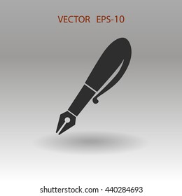 Ícone plano da caneta