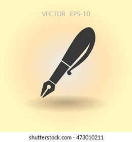 Flat  icon of pen