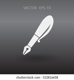 Flat  icon of pen