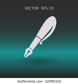 Flaches Symbol des Stifts. Vektorgrafik