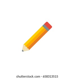 Flat Icon Pencil Element. Vector Illustration Of Flat Icon Pen Isolated On Clean Background. Can Be Used As Pencil, Pen And Draw Symbols.
