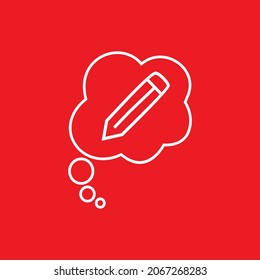 Flat icon pencil. One high quality graduation outline symbol for web or mobile app design. Educational thin line markings for design logos, visiting cards, etc. School logo outline