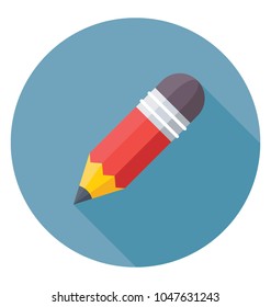 
Flat icon pencil for writing, editing and drafting content
