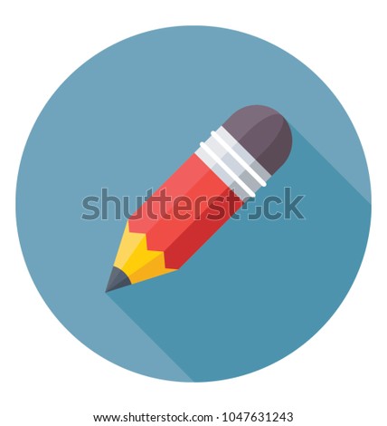 
Flat icon pencil for writing, editing and drafting content

