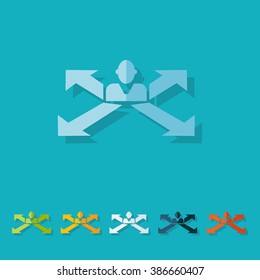 flat icon people arrow business theme