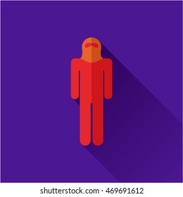 Flat Icon people in Balaklava. Stick figure. Symbolic image. 