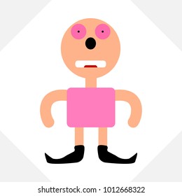 Flat icon people on the white background, vector