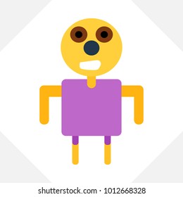Flat icon people on the white background, vector