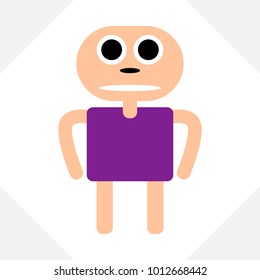 Flat icon people on the white background, vector