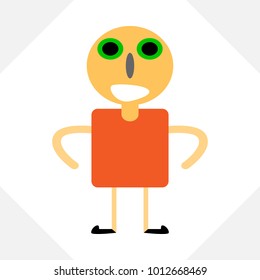 Flat icon people on the white background, vector