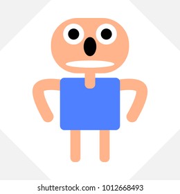 Flat icon people on the white background, vector