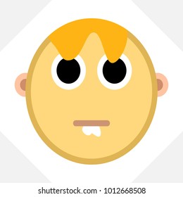 Flat icon people on the white background, vector
