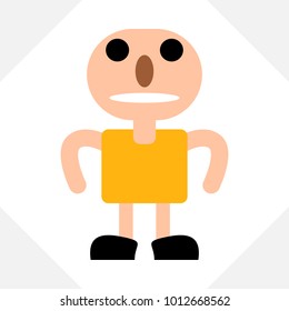 Flat icon people on the white background, vector