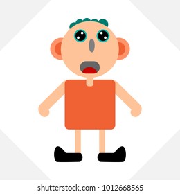 Flat icon people on the white background, vector