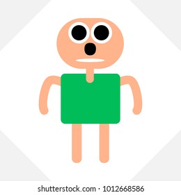 Flat icon people on the white background, vector