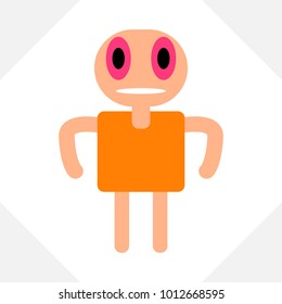 Flat icon people on the white background, vector