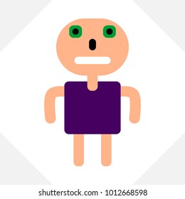 Flat icon people on the white background, vector