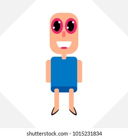 Flat icon people on the white background, vector