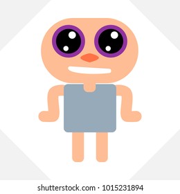 Flat icon people on the white background, vector